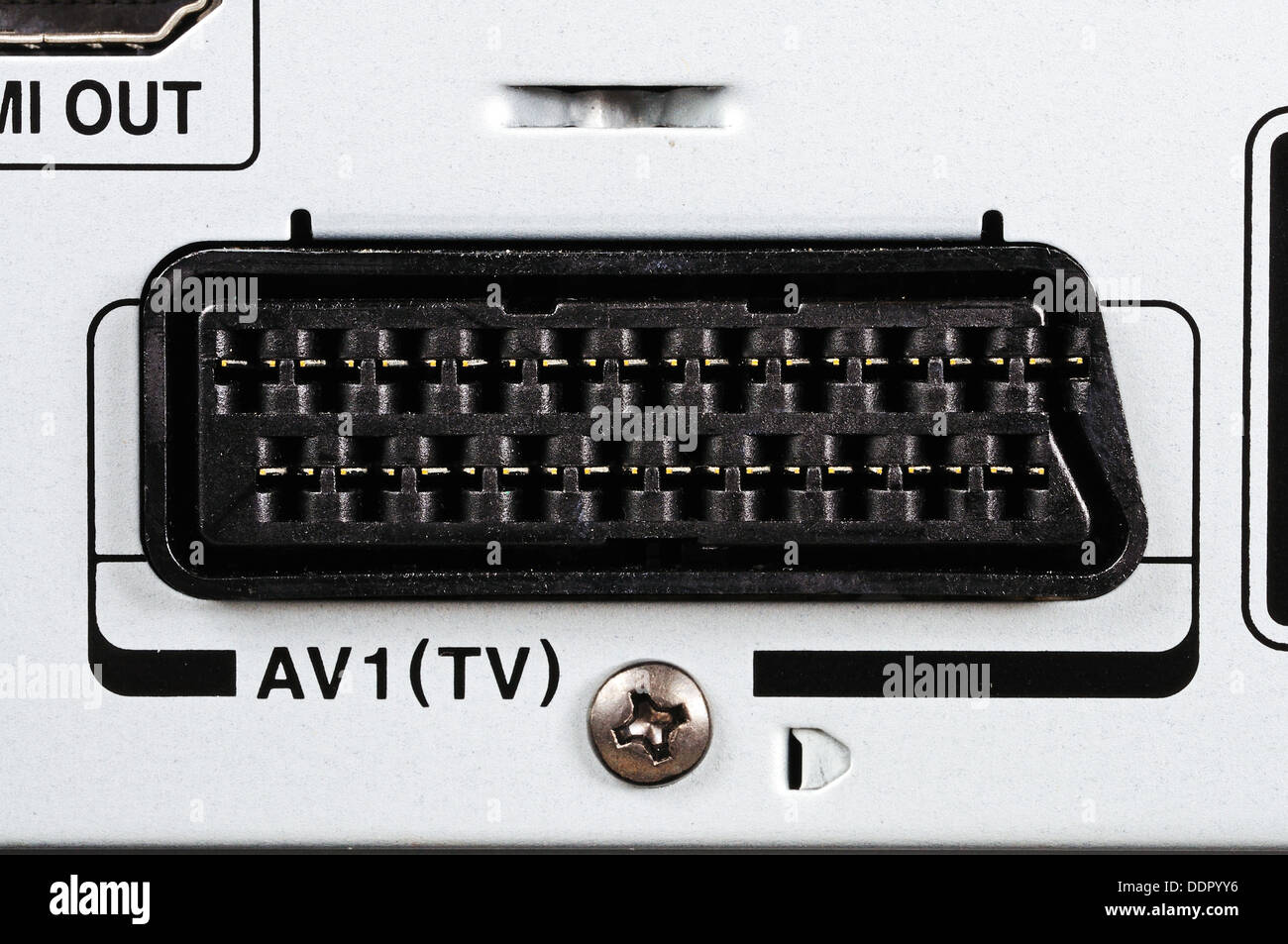 21 pin Scart sul HDD/apparecchio AV. Foto Stock