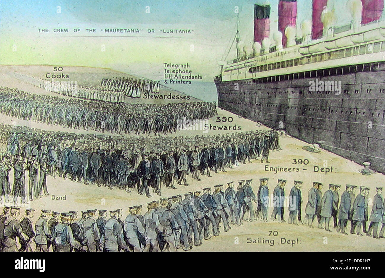 RMS Mauritania e RMS Lusitania inizio novecento Foto Stock