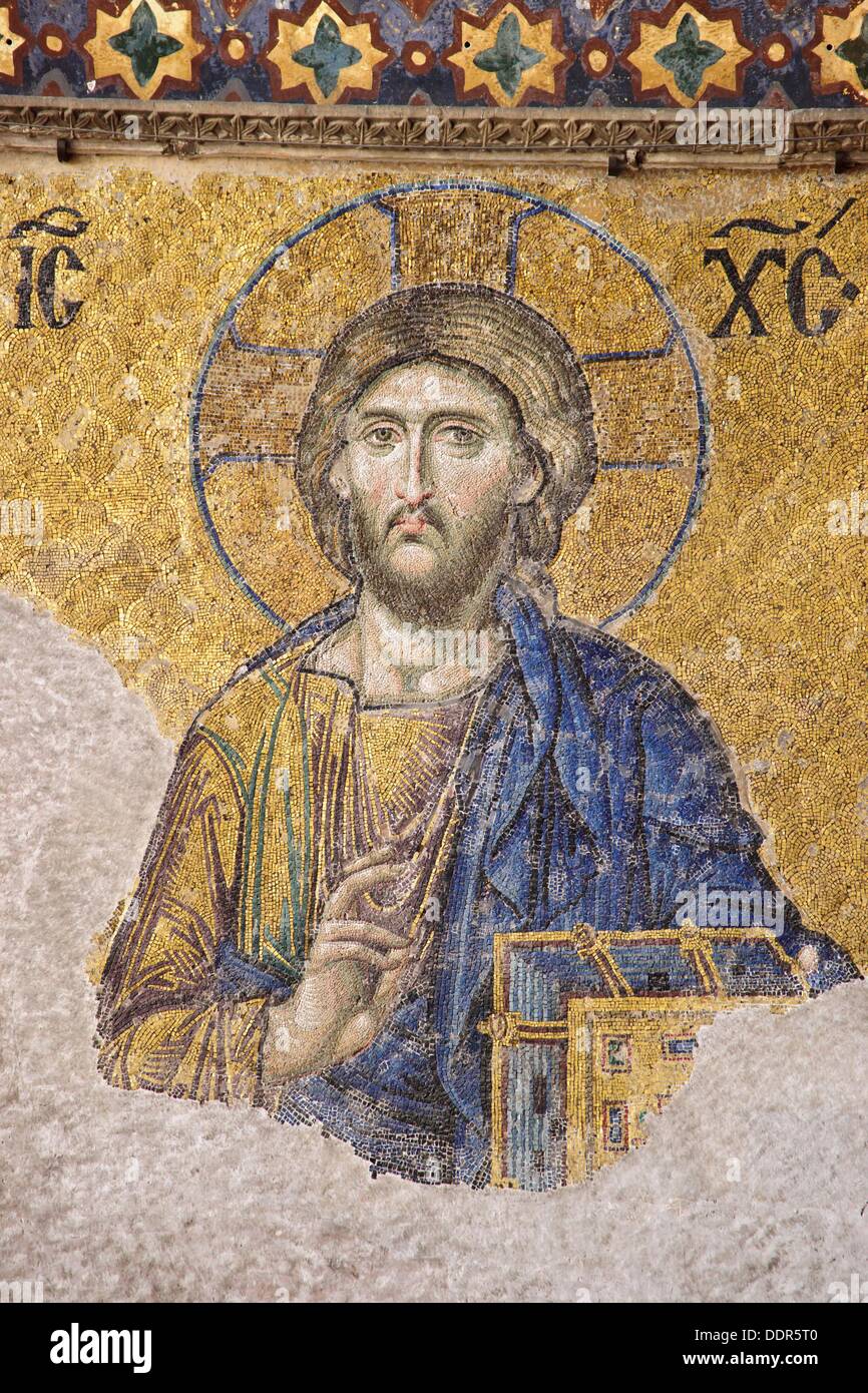 Mosaico di Gesù Cristo, Sud Gallery, Santa Sofia, la chiesa di Santa