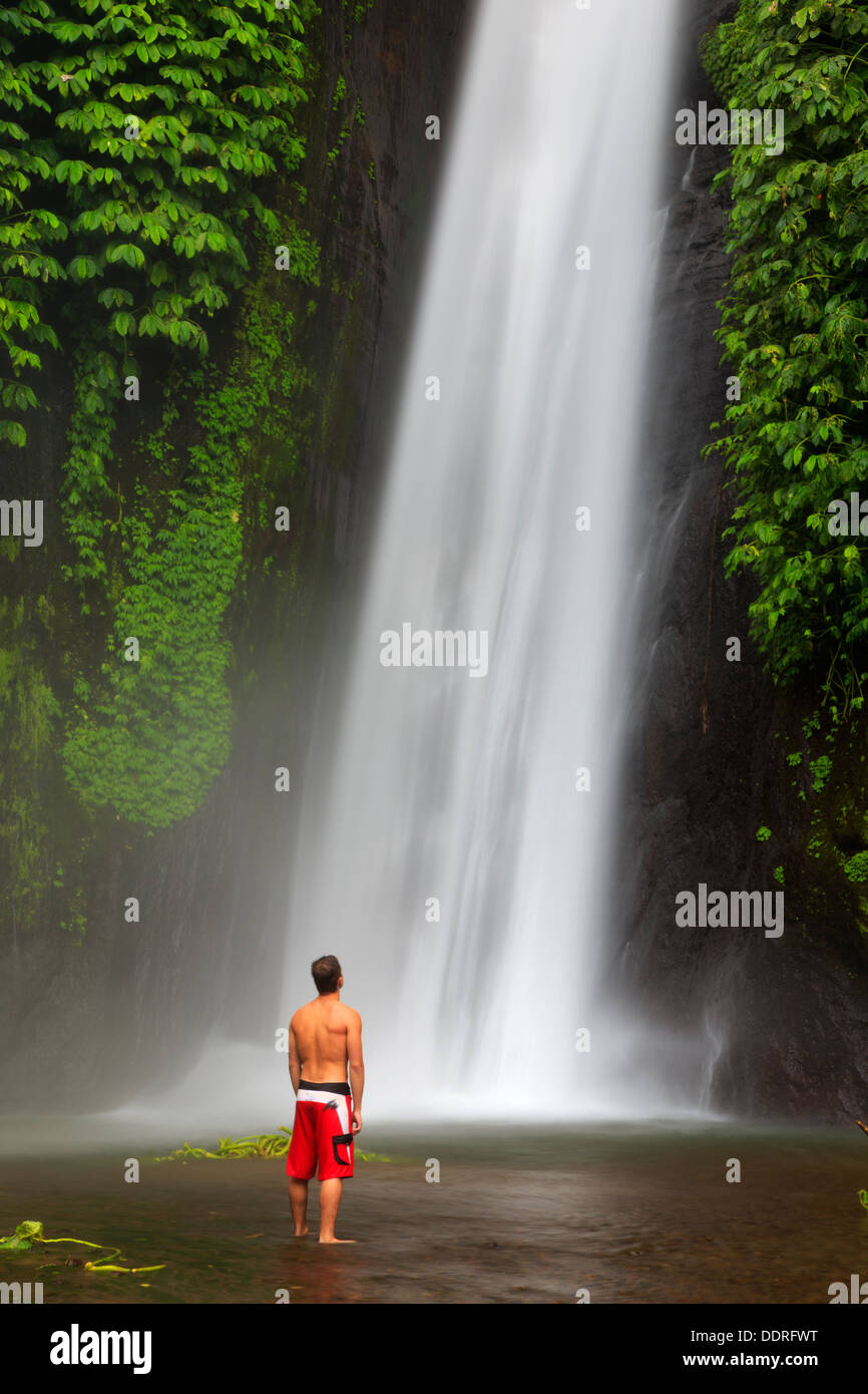 Indonesia, Bali, centrale Monti, Munduk, Cascata Foto Stock