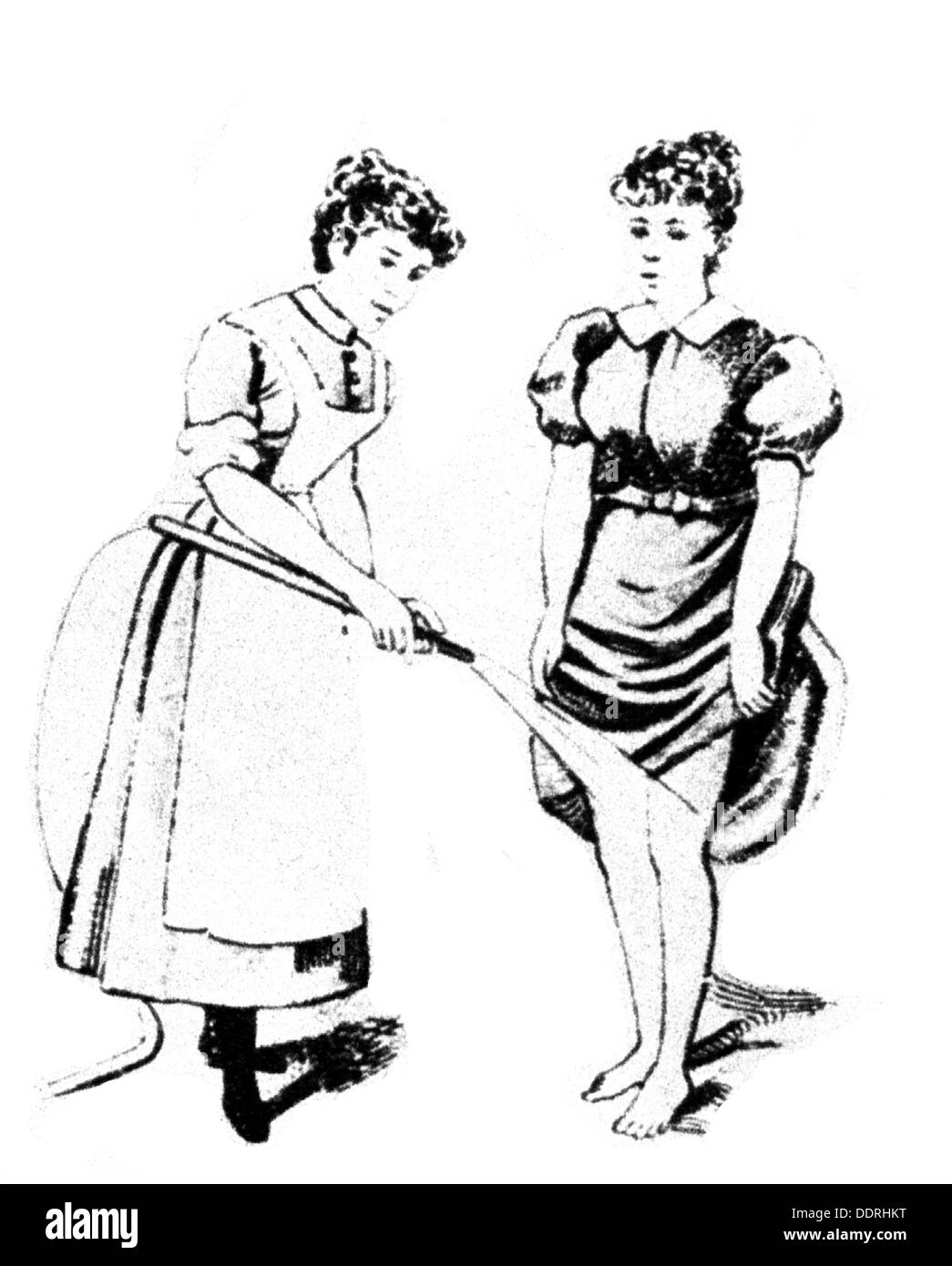 Medicina, trattamento, esame / terapia / consultazione, acquazzoni in ginocchio dopo il pastore Kneipp, disegno, circa 1900, diritti aggiuntivi-clearences-non disponibile Foto Stock