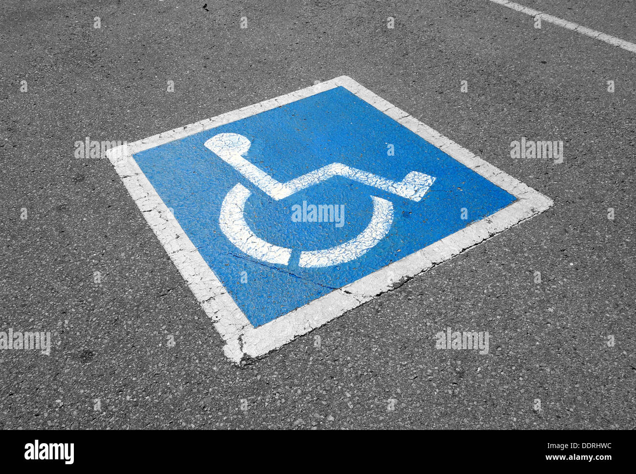 Parcheggio Disabili simbolo Foto Stock