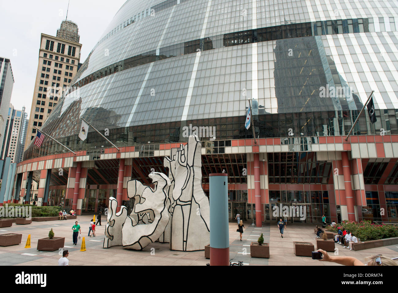 La scultura al di fuori James R. Thompson Center, Randolph Street, Chicago, Cook County, Illinois, Stati Uniti d'America Foto Stock