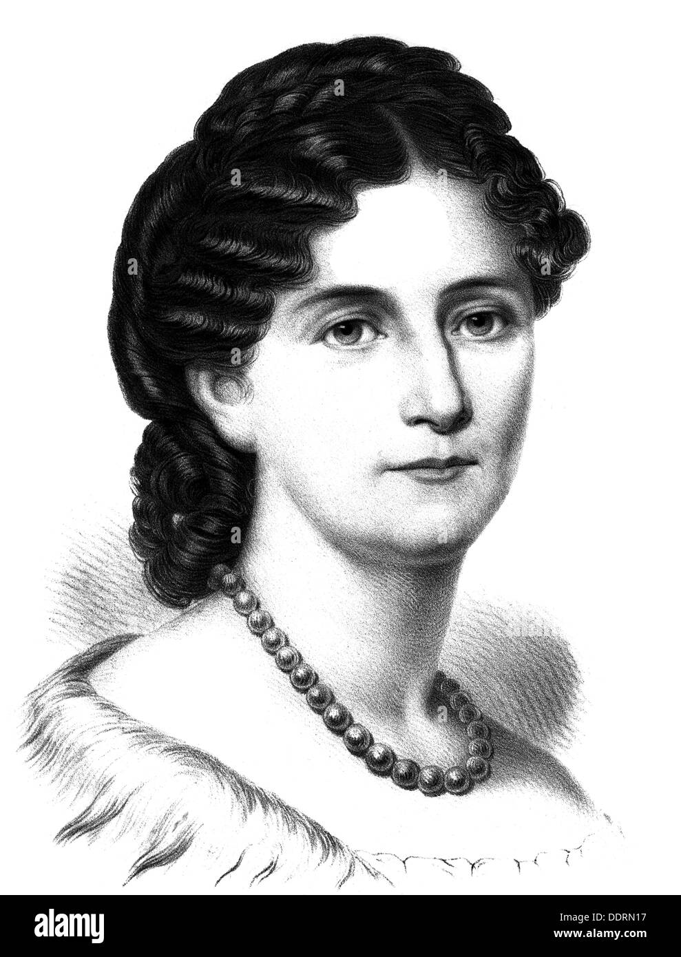 Augusta Marie, 30.9.1811 - 7.1.1890, Empress tedesco 18.1.1871 - 9.3.1888, ritratto, litografia, 19th secolo, Foto Stock