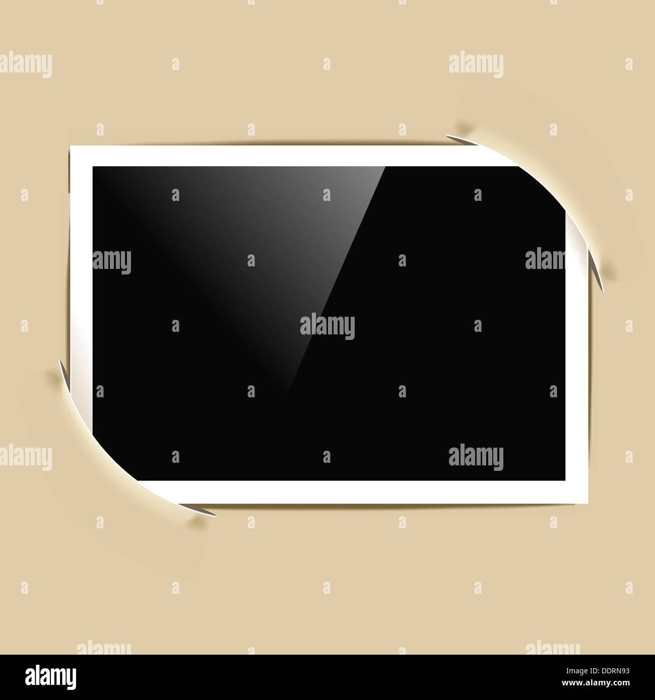 Retrò photo frame su sfondo della carta Foto Stock