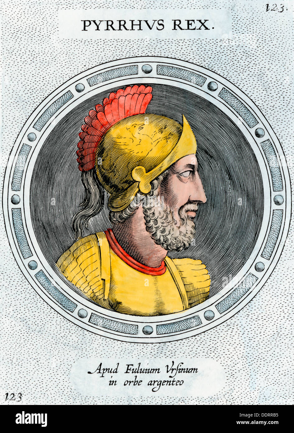 Pirro, re e capo militare dell' Epiro. Colorate a mano l'attacco Foto Stock