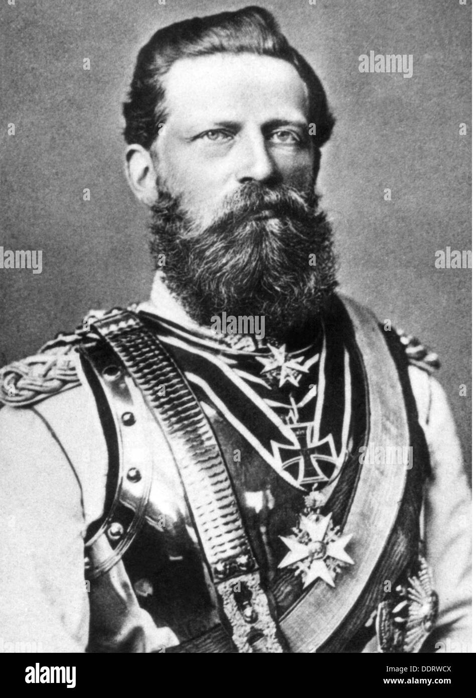 Federico Iii, 18.10.1831 - 15.6.1888, Imperatore Tedesco 9.3. - 15.6.1888, mezza lunghezza, circa 1875, Foto Stock