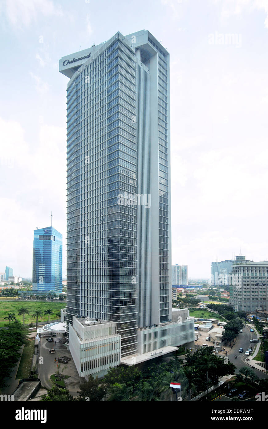 OakWood edificio è uno di Giacarta edificio nel distretto di Mega Kuningan Foto Stock