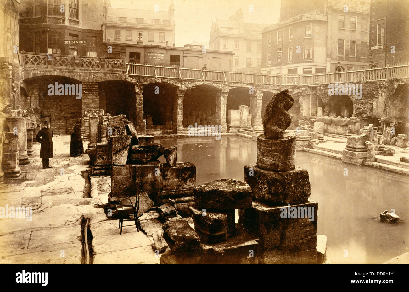 I bagni romani, bagno, xix secolo. Artista: sconosciuto Foto Stock