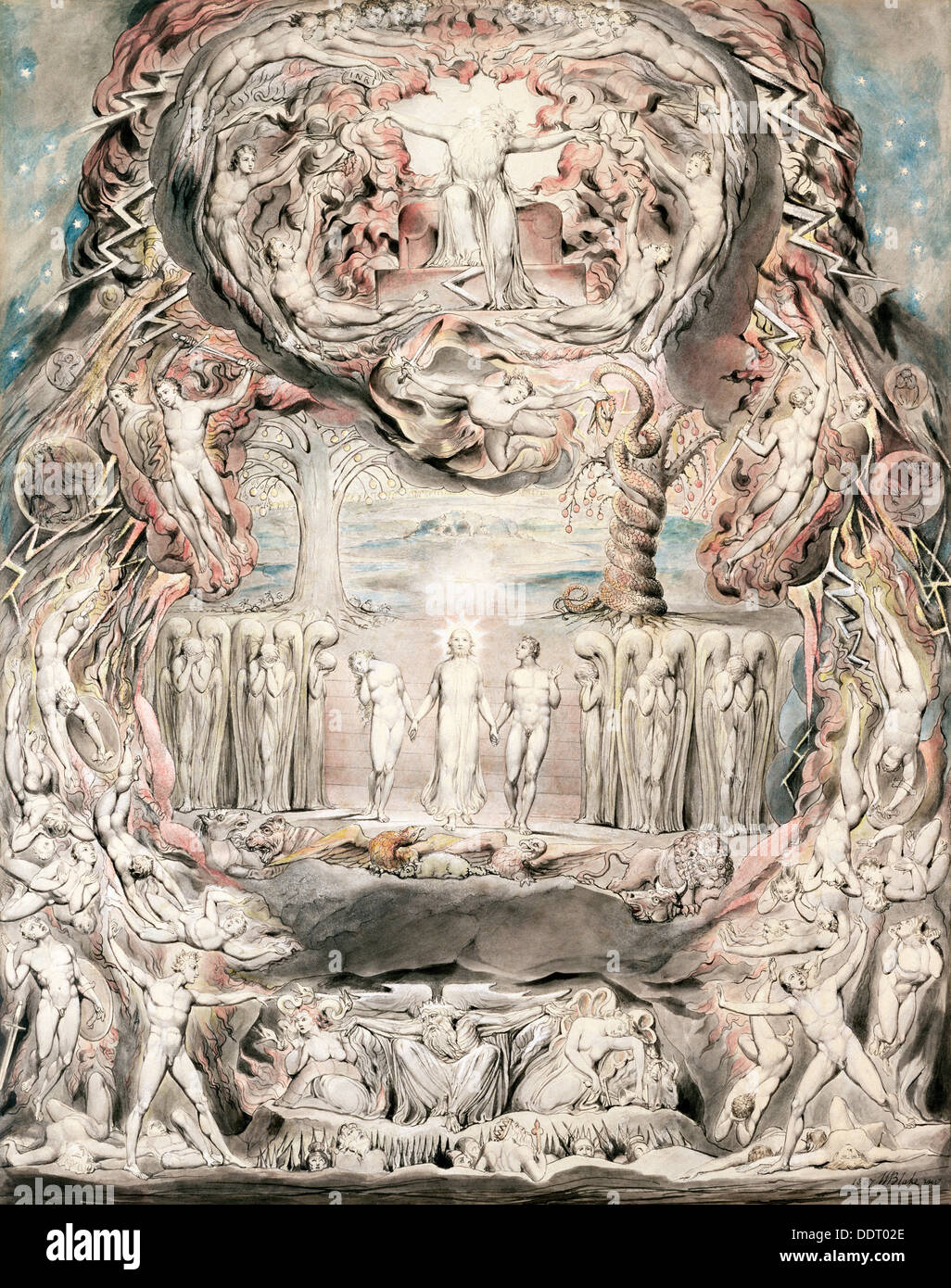 "La caduta dell uomo', c1780-1827. Artista: William Blake Foto Stock