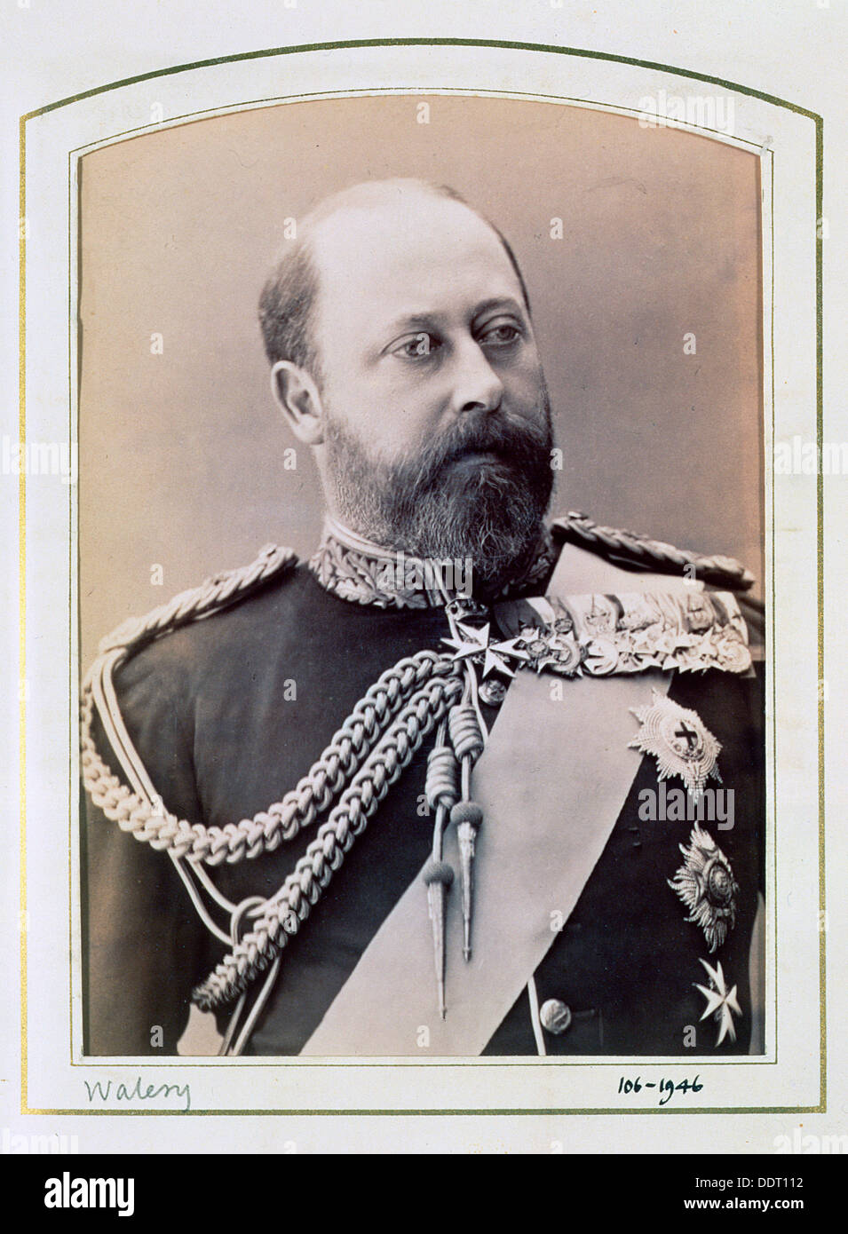 Il re Edoardo VII quando il Principe di Galles, c1884-1898. Artista: Walery Foto Stock