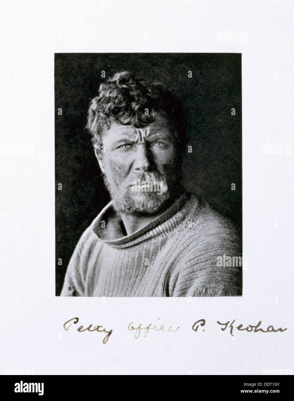 Petty Officer Patrick Keohane, membro del capitano Scott spedizione in Antartide, 1910-1913. Artista: Herbert Ponting Foto Stock