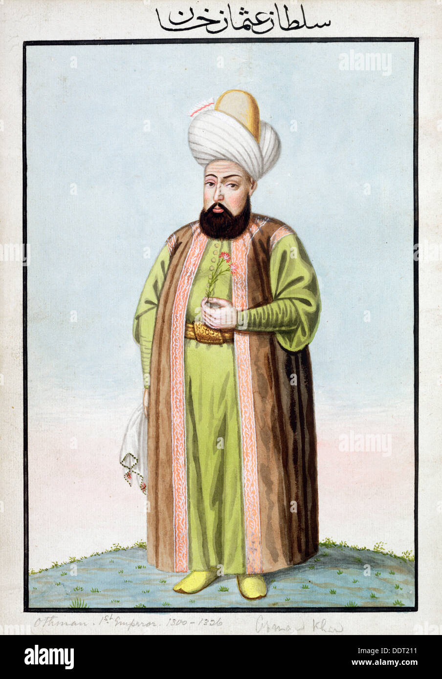 Osman I, imperatore Ottomano, (1808). Artista: John Young Foto Stock