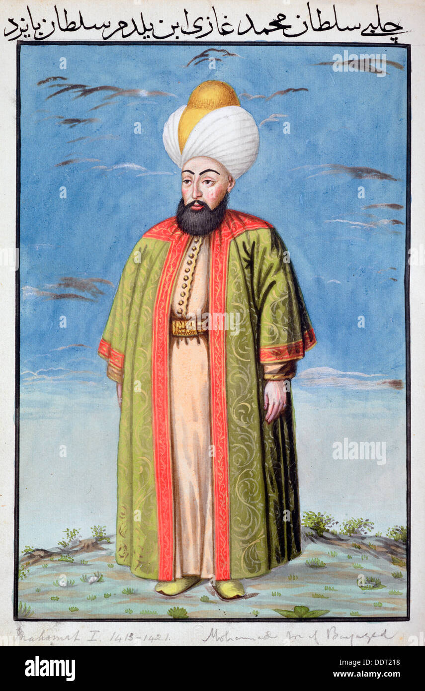 Mehmed I, imperatore Ottomano, (1808). Artista: sconosciuto Foto Stock