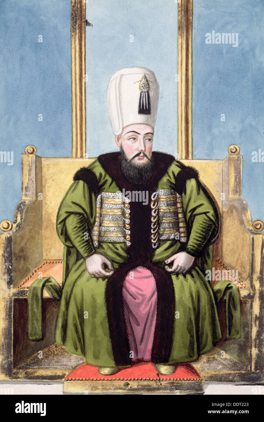 Ahmed I, imperatore Ottomano, (1808). Artista: John Young Foto Stock
