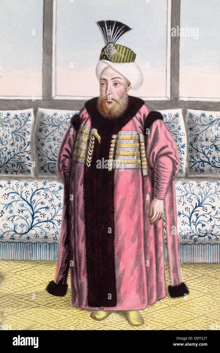 Mustafa II, Imperatore Ottomano, (1808). Artista: John Young Foto Stock