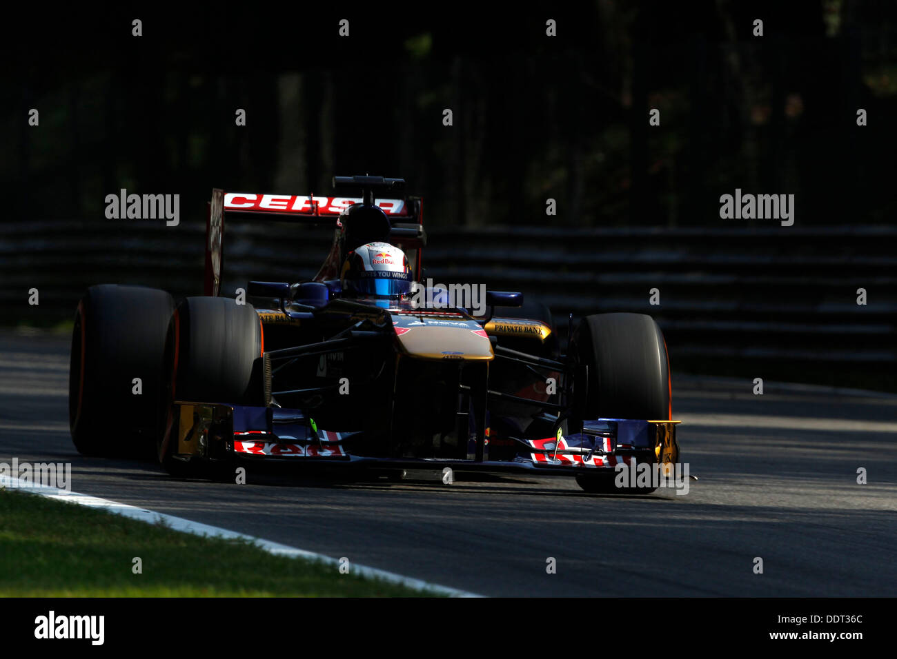 Monza, Italia. 06 Sep, 2013. Motorsports: FIA Formula One World Championship 2013, il Gran Premio d'italia, #18 Jean-Eric Vergne (FRA, la Scuderia Toro Rosso), Credit: dpa picture alliance/Alamy Live News Foto Stock