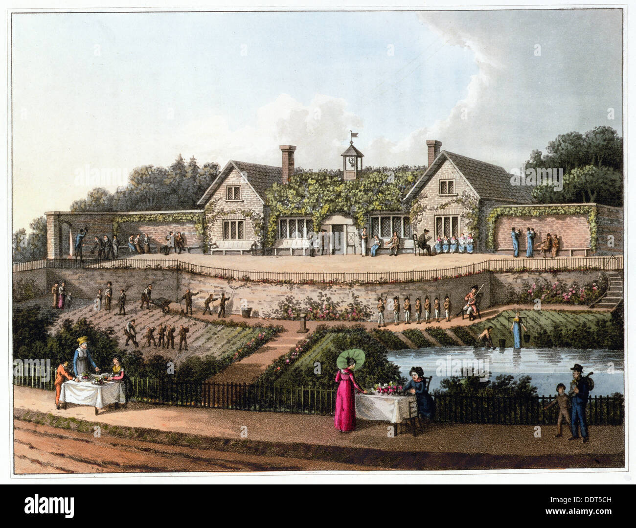 'L'Opera House', 1816. Artista: Humphry Repton Foto Stock
