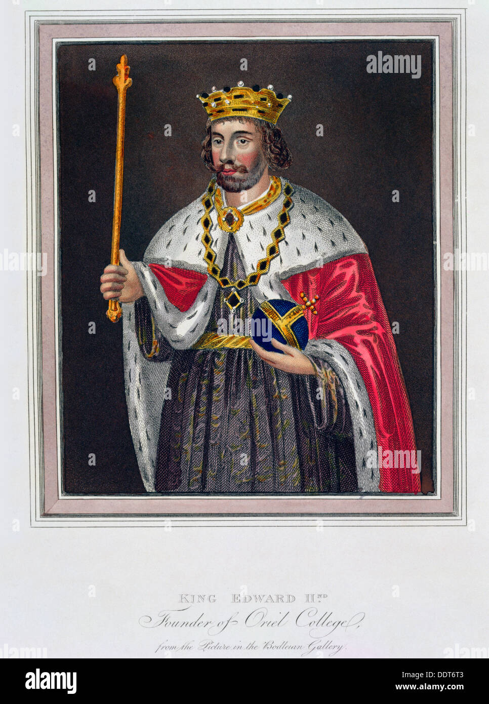 " King Edward II, fondatore di Oriel College', xix secolo. Artista: sconosciuto Foto Stock
