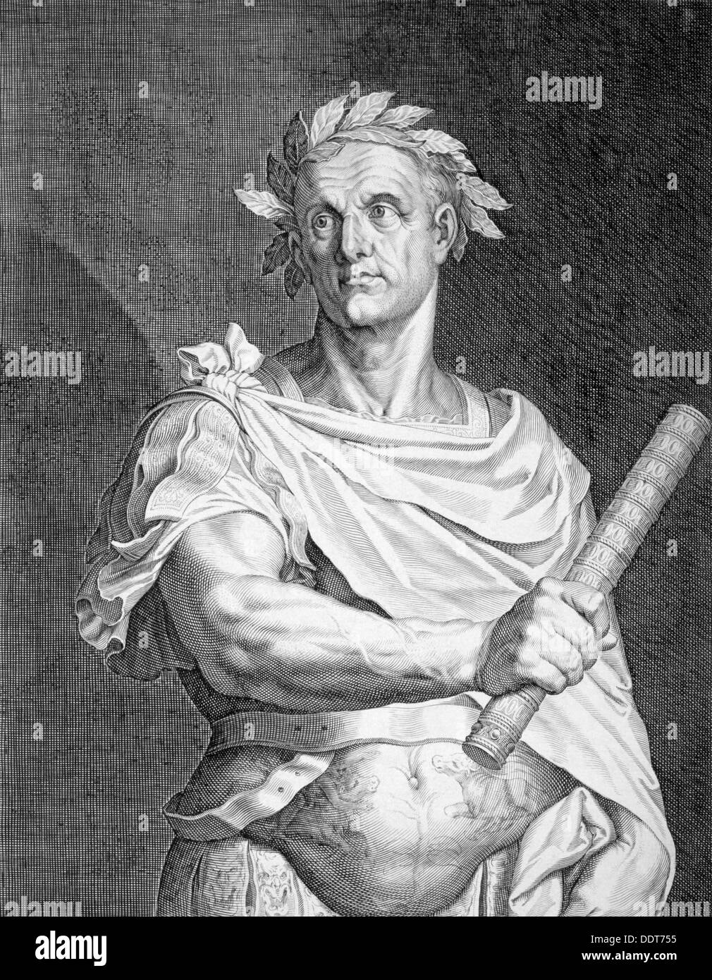 Giulio Cesare, soldato romano e statista, (c1590-1629). Artista: Egidio Sadeler II Foto Stock