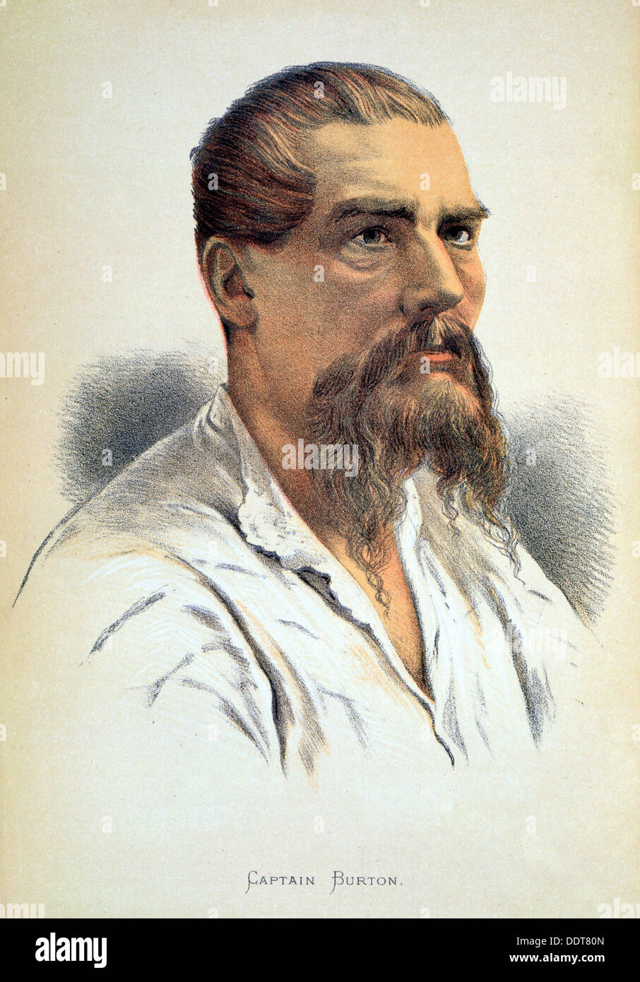 Sir Richard Francis Burton, esploratore britannico, fine del XIX secolo. Artista: sconosciuto Foto Stock
