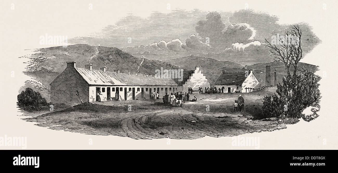PITMEN di abitazioni, 1851 l'incisione Foto Stock