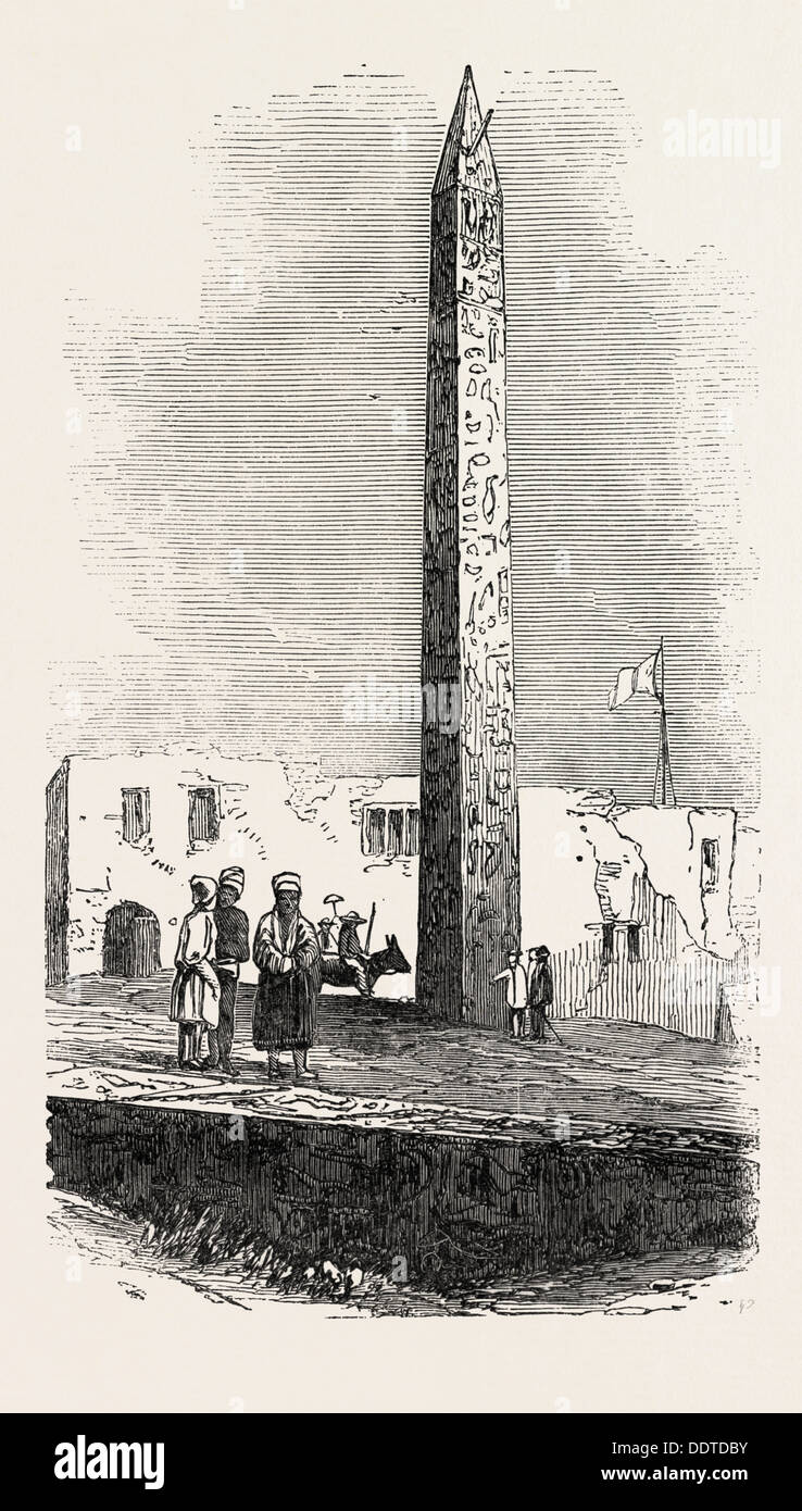 CLEOPATRA NEEDLE, 1851 l'incisione Foto Stock