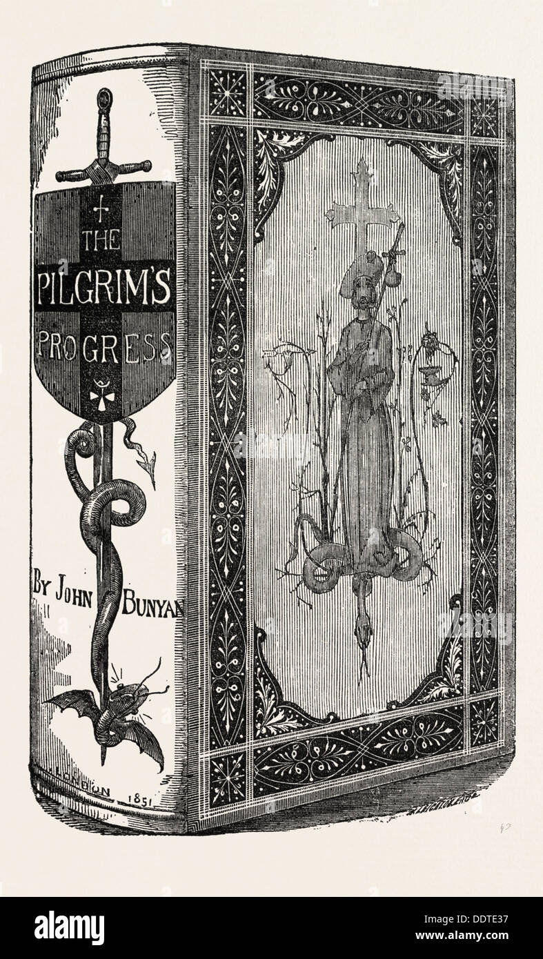 BUNYAN'S Pilgrim's Progress da J. E J. LEIGHTON, 1851 l'incisione Foto Stock