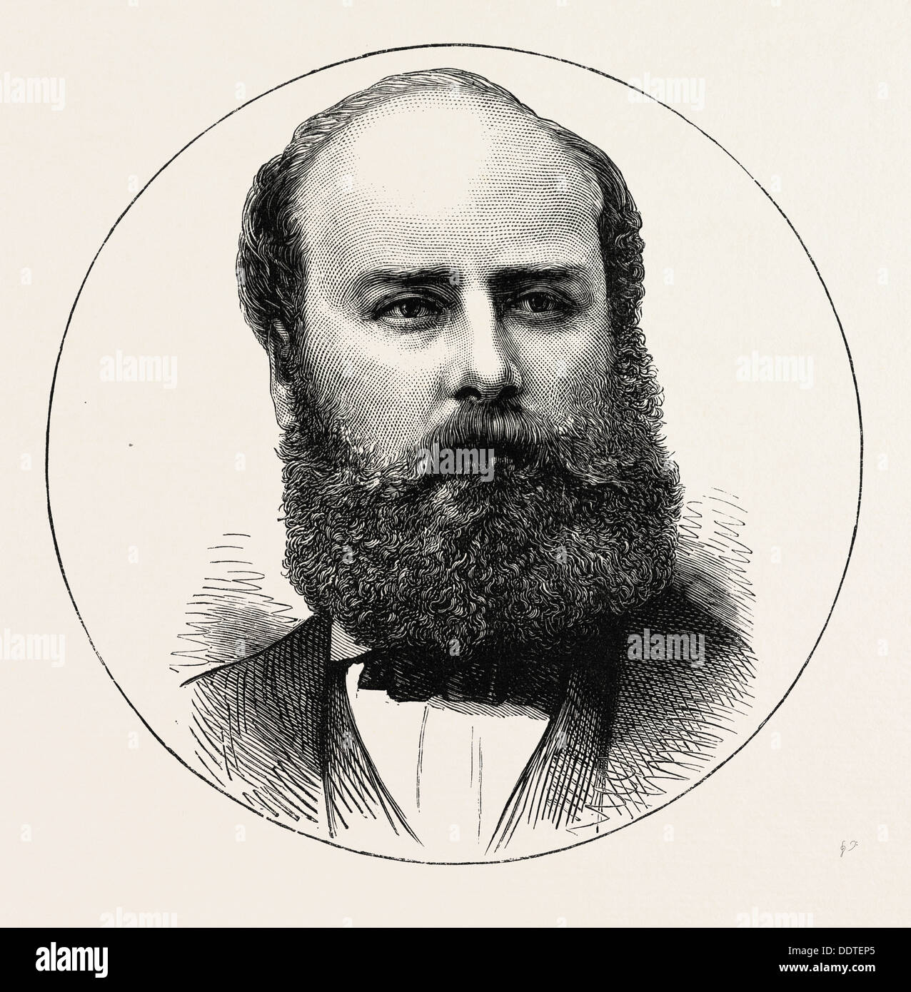 S.C. ALLSOPP, Esq. p.f. Per East Staffordshire, Regno Unito, 1873 l'incisione Foto Stock