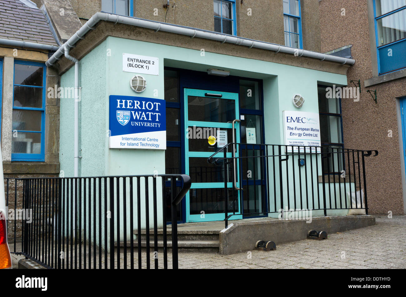Herriot Watt University Centro internazionale per la tecnologia dell'isola e gli uffici di EMEC la European Marine Energy Centre. Foto Stock