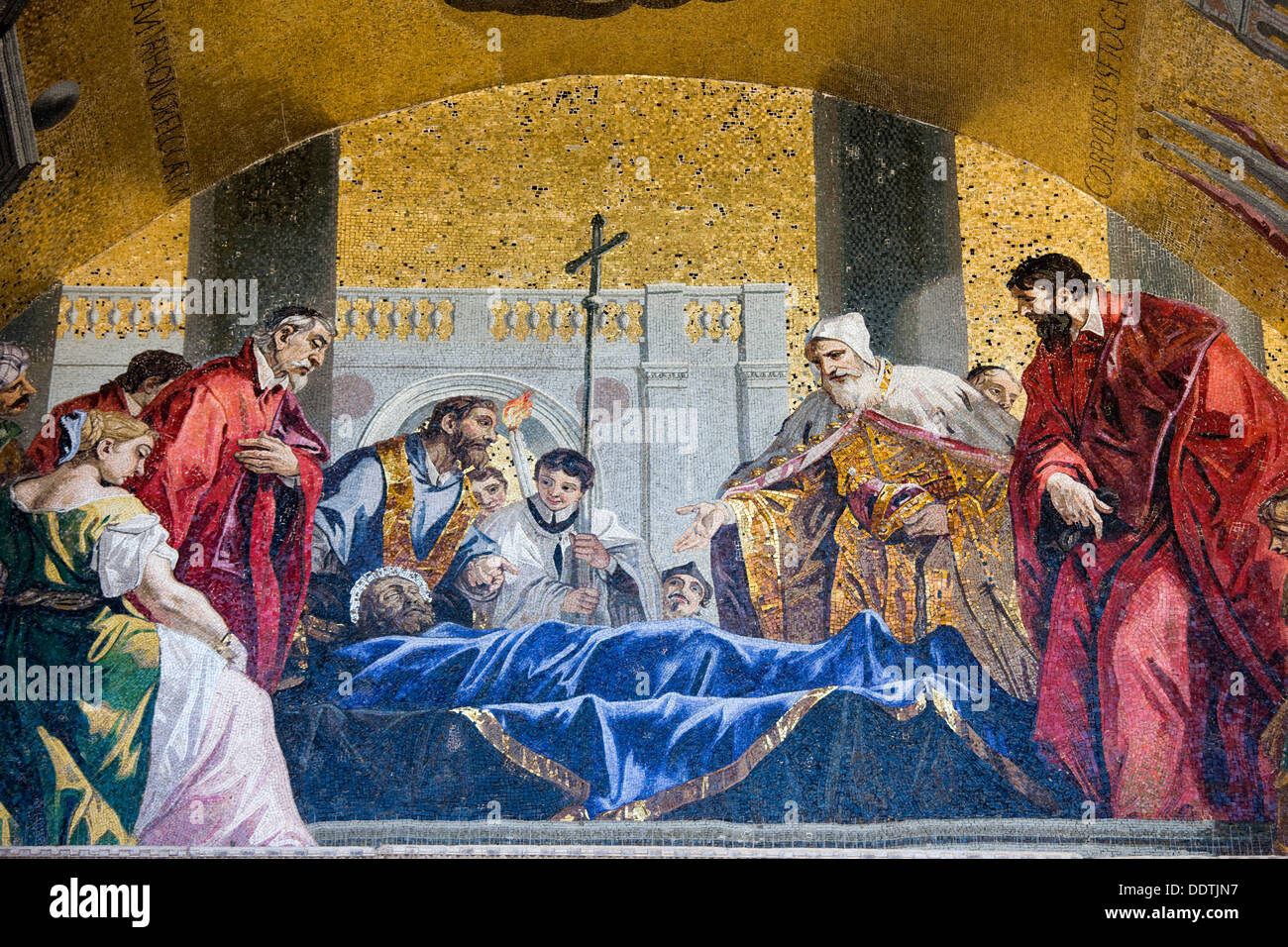 I veneziani rendono omaggio al corpo di San Marco. Artista: Samuel Magal Foto Stock