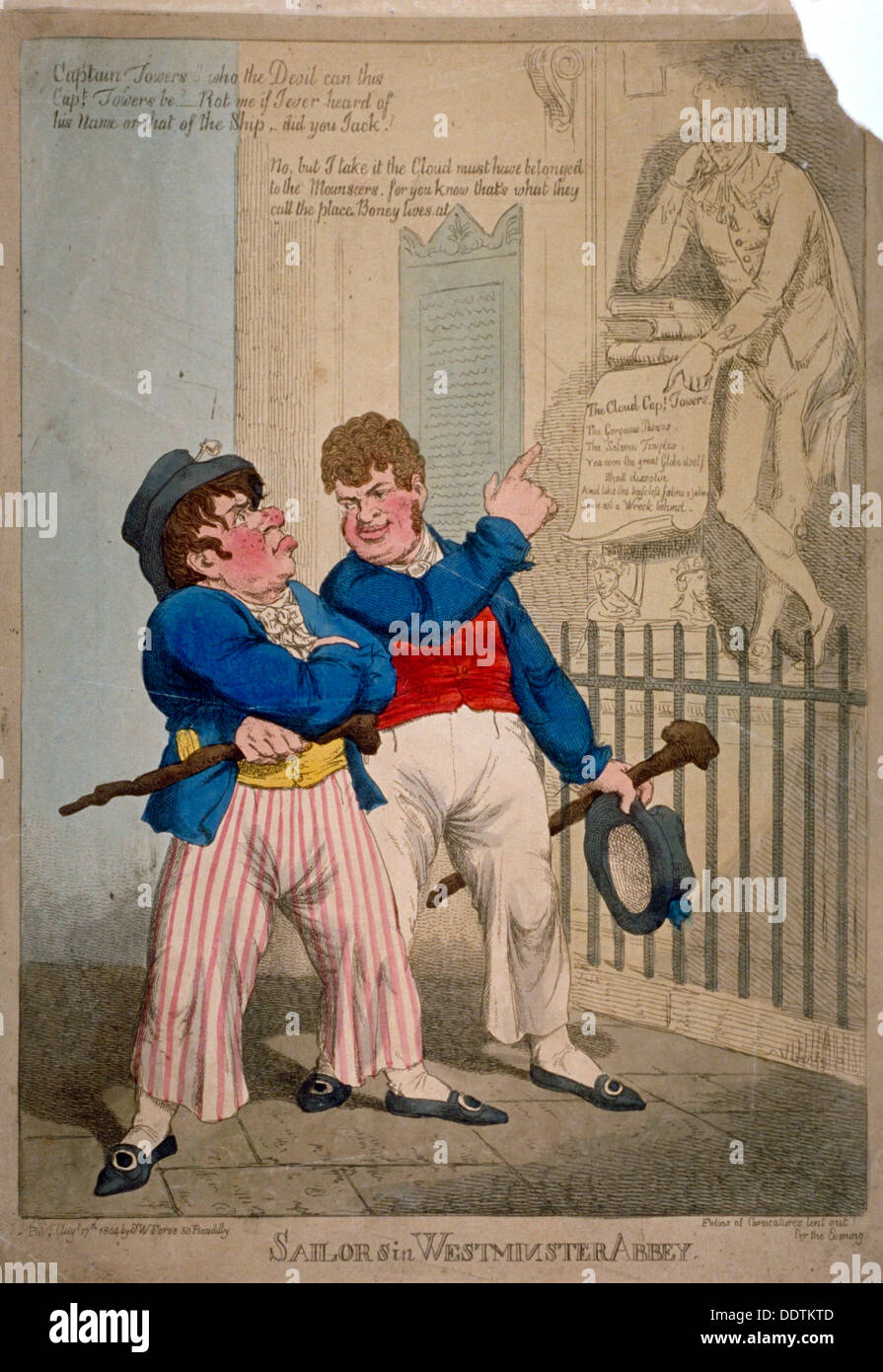 'Sailors nella Westminster Abbey', 1804 Artista: Anon Foto Stock