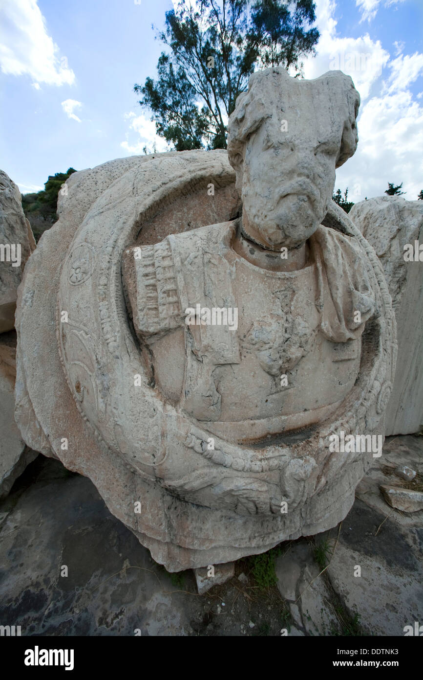 Un medaglione busto di Marco Aurelio, Eleusis, Grecia. Artista: Samuel Magal Foto Stock