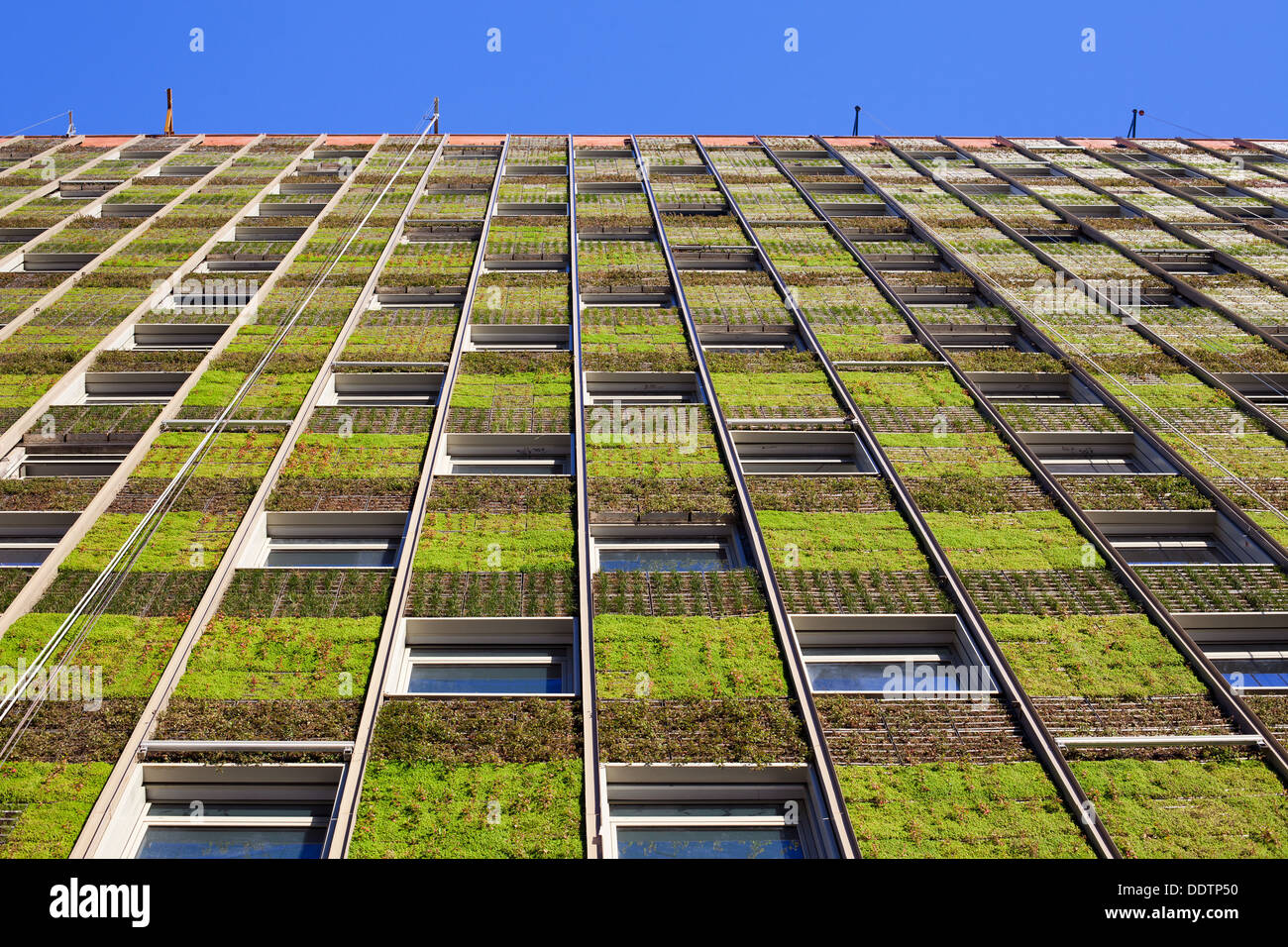 Facciata verde per il nuovo edificio di Intercontinental Hotel, Santiago del Cile Foto Stock