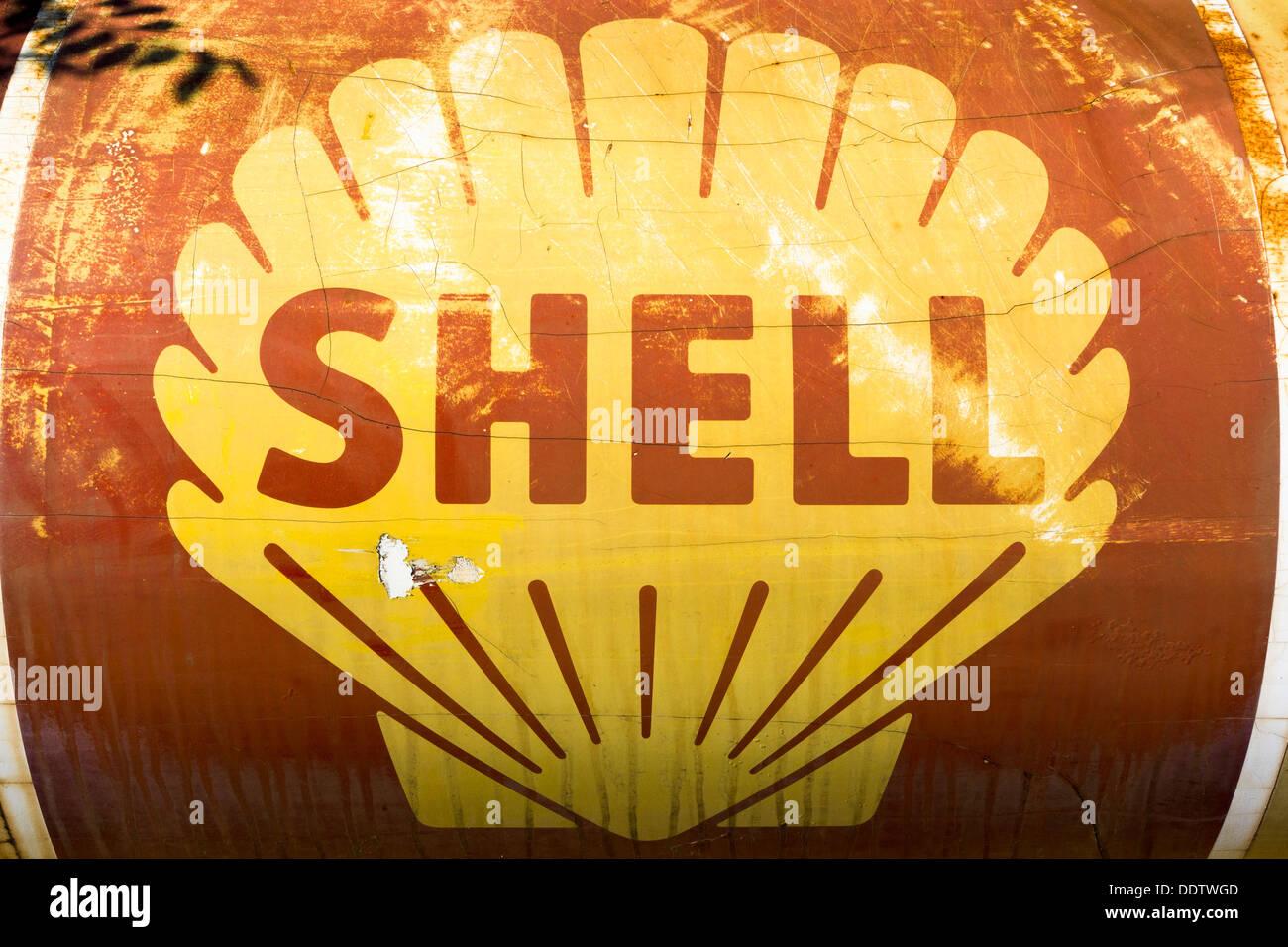 Logo della Shell su Old Ford autobotte. Foto Stock