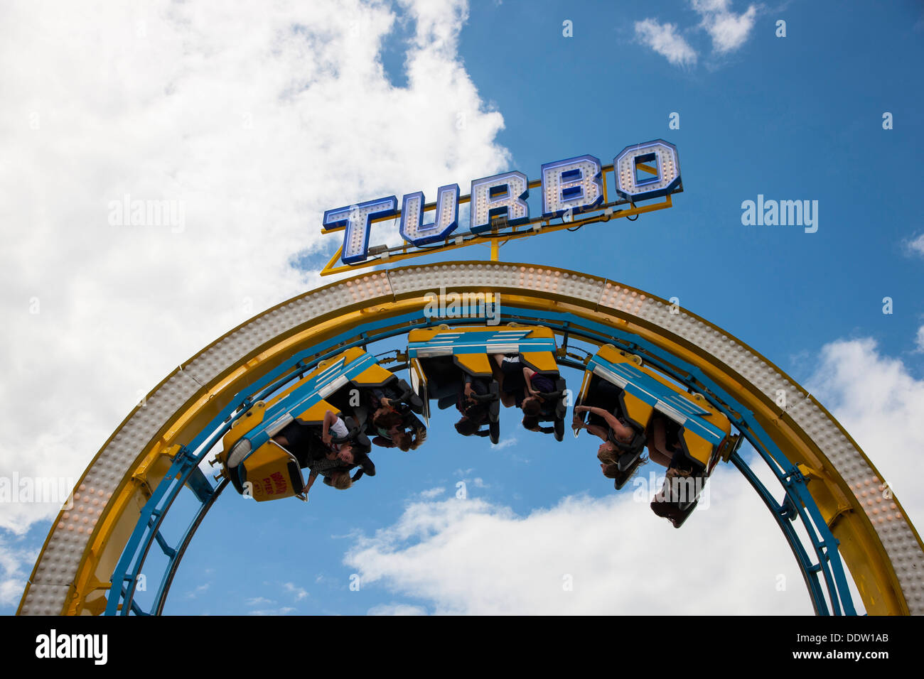 White Knuckle fiera del divertimento ride Foto Stock