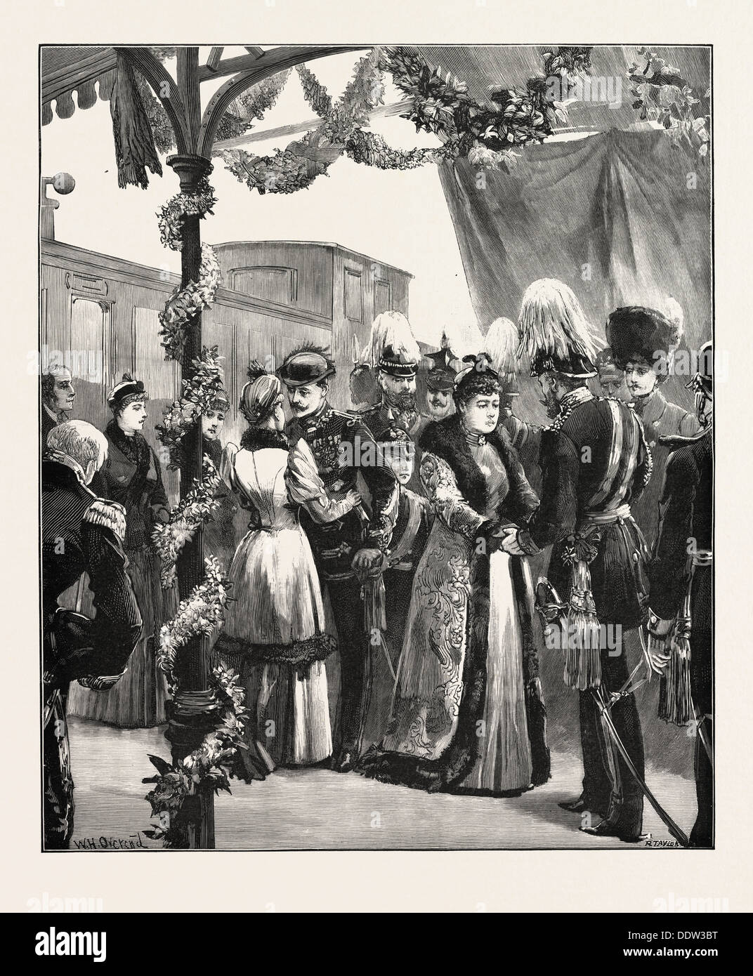 Il matrimonio reale: ricezione di il Duca e la duchessa di Edimburgo e la principessa Marie A SIGMARINGEN, Germania Foto Stock