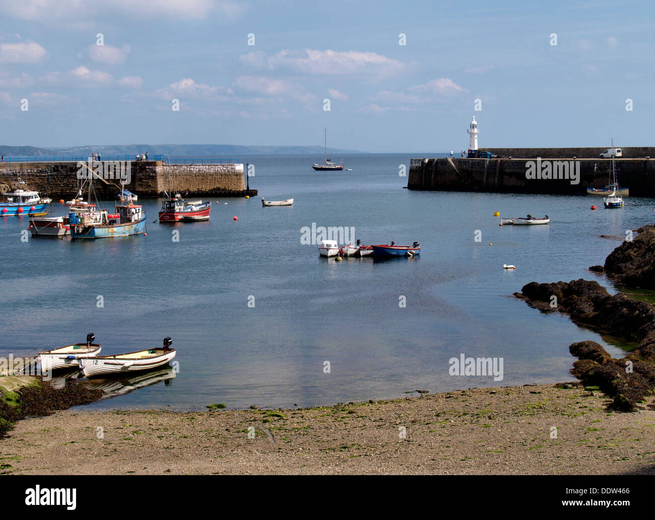 Mevagissey porto esterno, Cornwall, Regno Unito 2013 Foto Stock