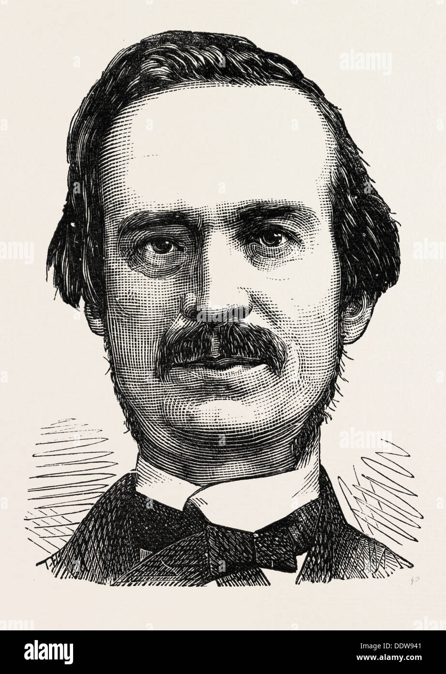 RATTAZZI, 1808-1873, statista italiano, Italia, 1890 l'incisione Foto Stock