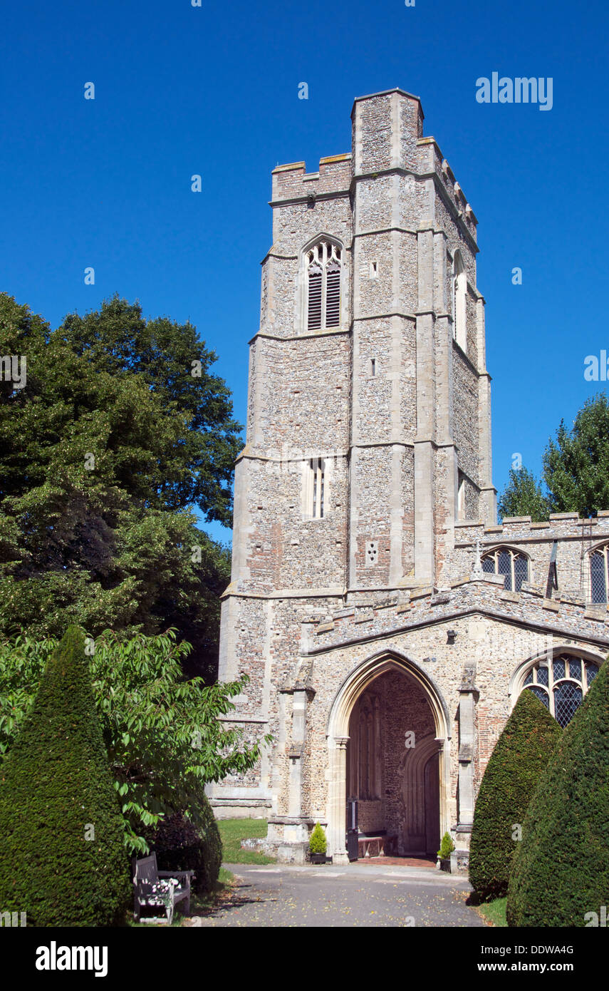 Ingresso alla chiesa di Saint Gregory Sudbury Suffolk in Inghilterra Foto Stock