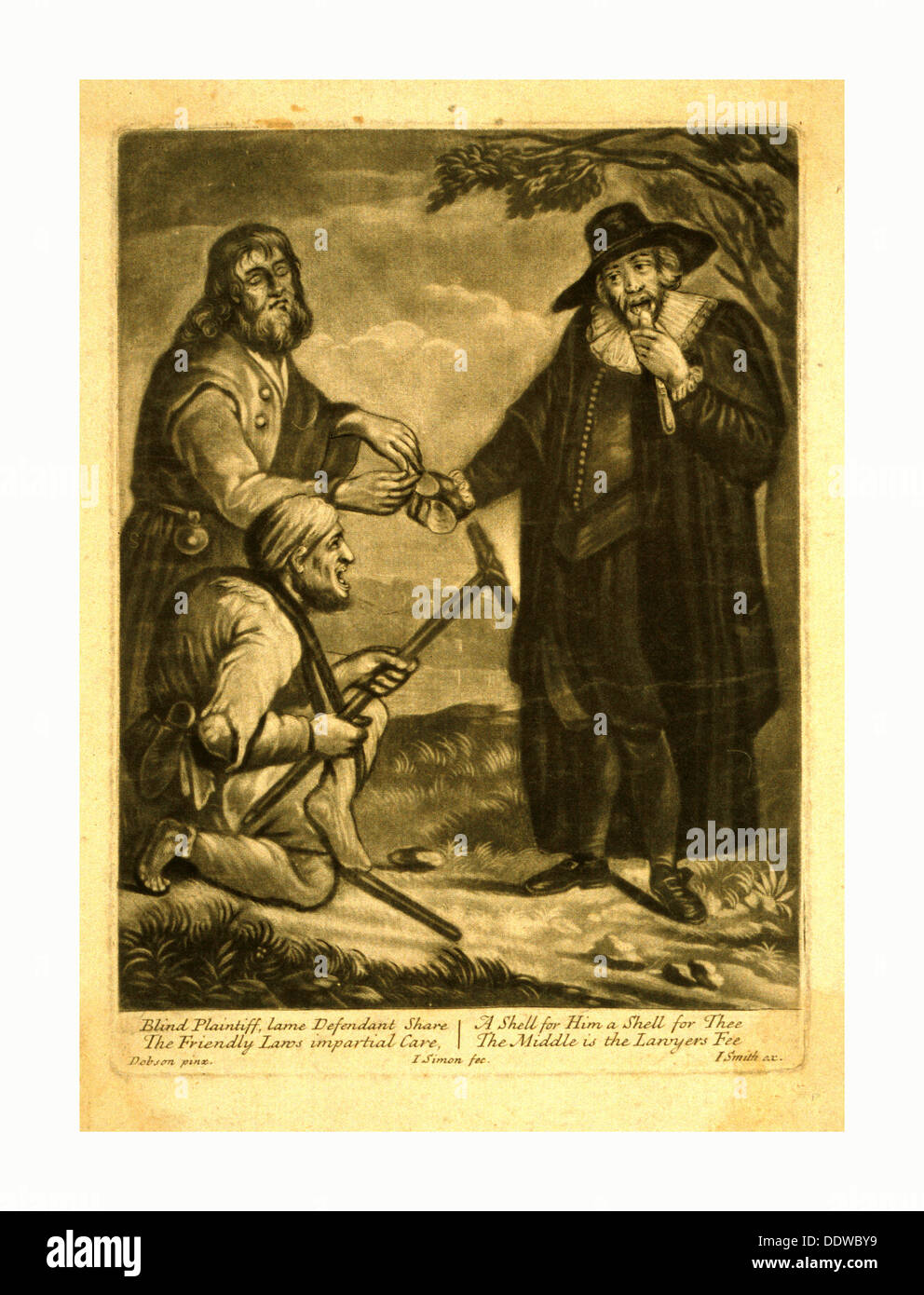 Attore cieco, zoppi quota convenuta, Simon, Giovanni, 1675-circa 1755., [tra il 1700 e il 1740] Foto Stock