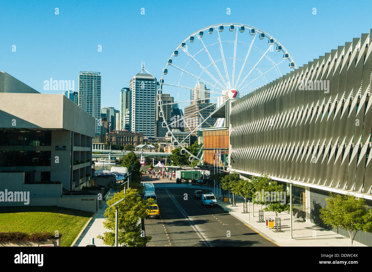 Ruota Panoramica di Brisbane ruota panoramica Ferris, South Bank, Brisbane, Queensland, Australia Foto Stock