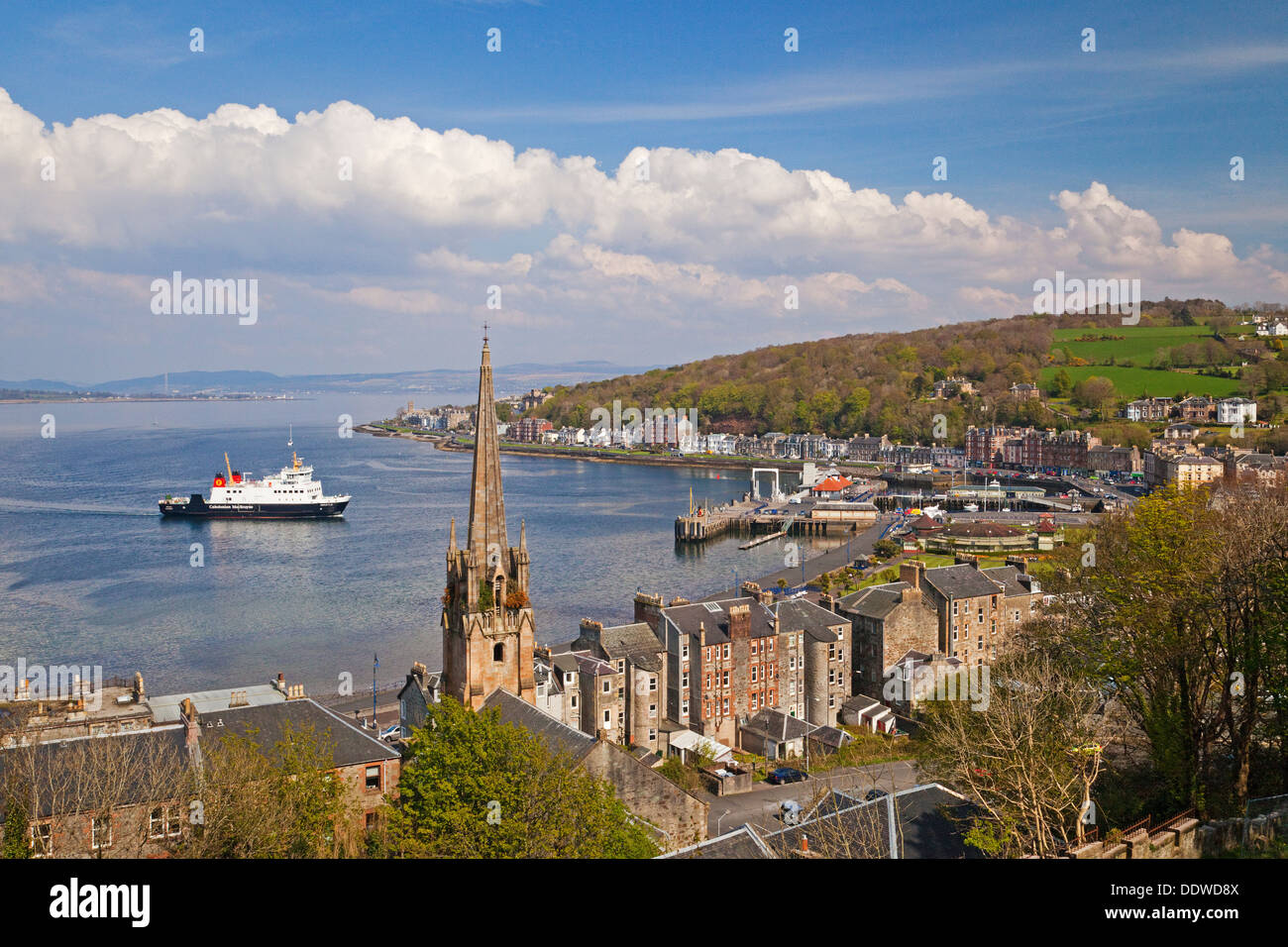 Vista su Rothesay, Isle of Bute Foto Stock
