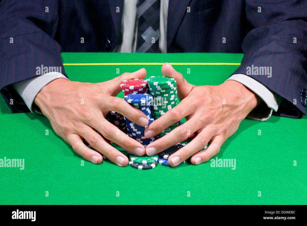 vincere poker Foto Stock