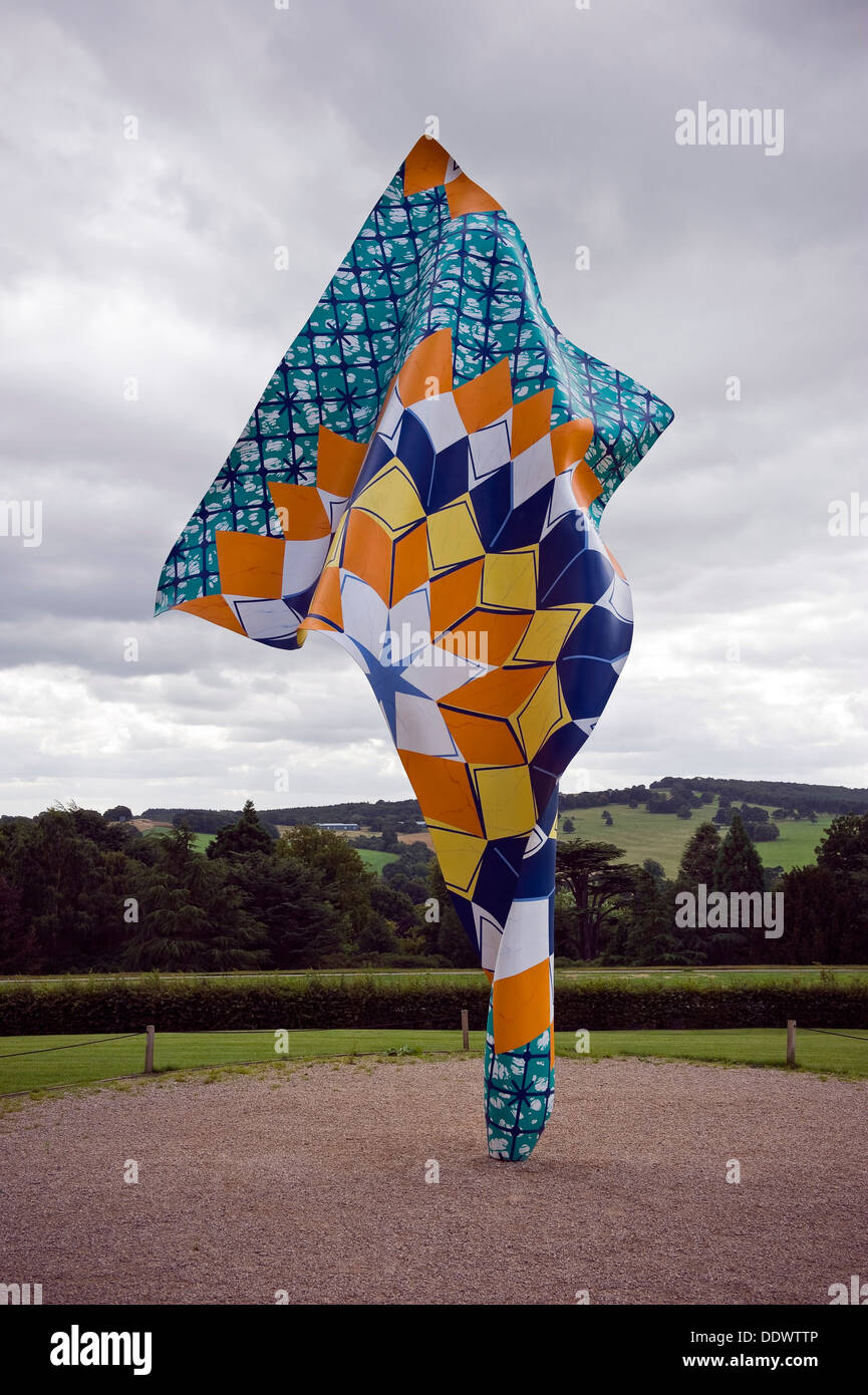 Un Yinka Shonibare MBE scultura in motivi di Yorkshire Sculpture Park Foto Stock