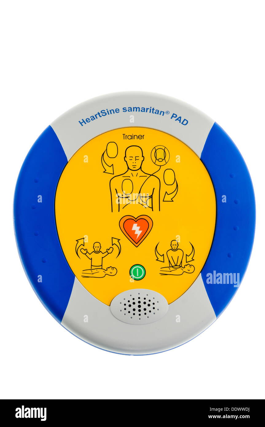 Heartsine unità di addestramento per la sua gamma di defibrillatori automatici Foto Stock