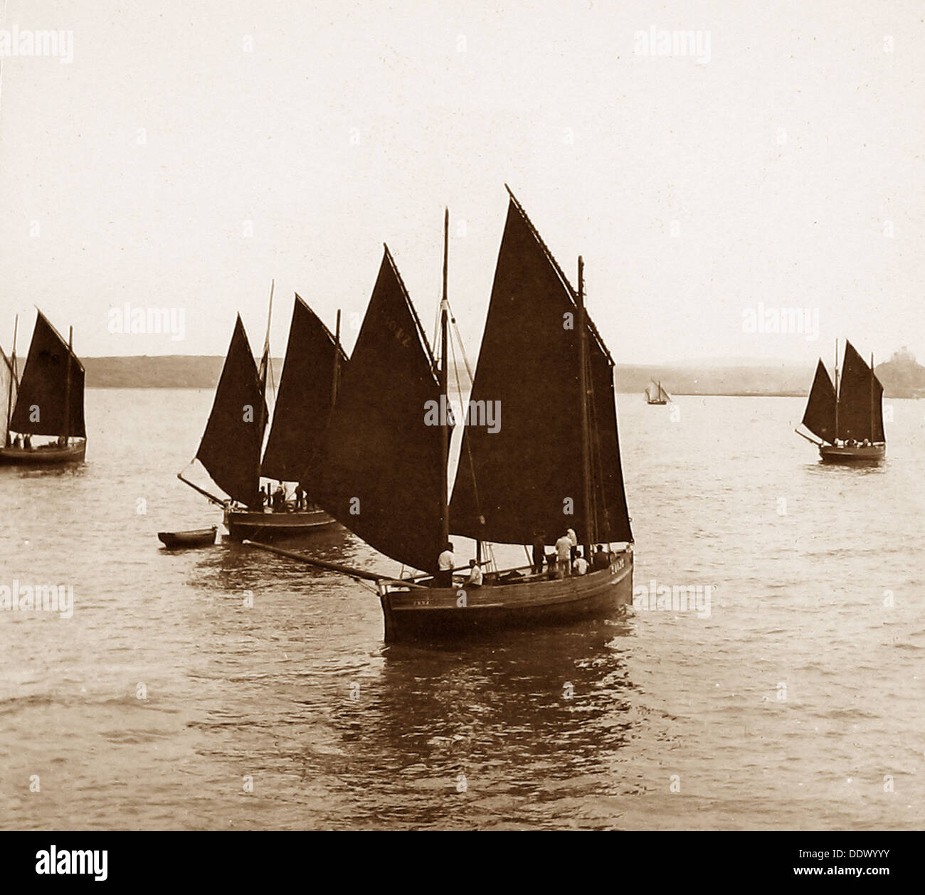 Mounts Bay Cornwall periodo Vittoriano Foto Stock