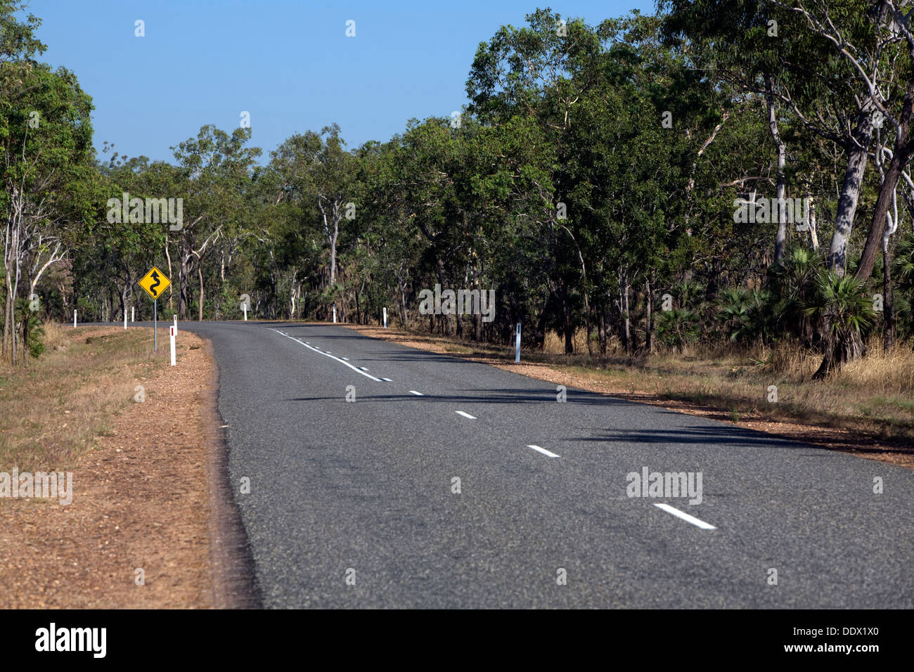 La strada aperta nel territorio del nord,l'australia Foto Stock