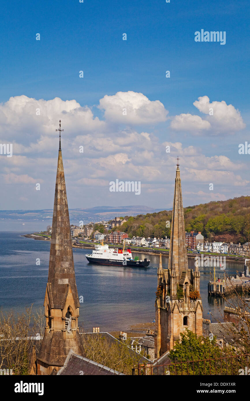 Vista su Rothesay, Isle of Bute Foto Stock