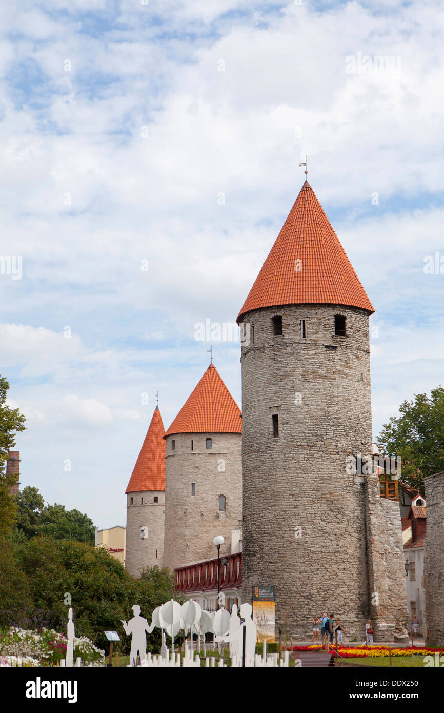 Antica città medievale di Tallinn, la capitale e la città più grande dell'Estonia, Stato baltico Foto Stock